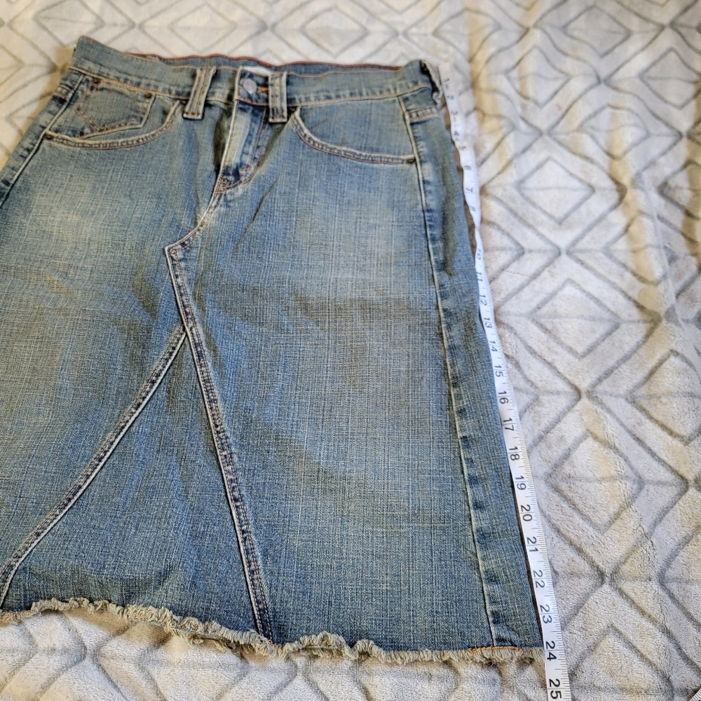 Levi's Light Blue Denim A-Line Skirt - Picture 8 of 8